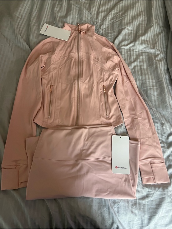 lululemon athletica Pants - lululemon athletica Nulu Pink Define Jacket and Shorts
